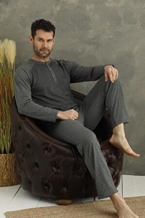 Kly Midi Yaka Erkek Pijama Takım 
