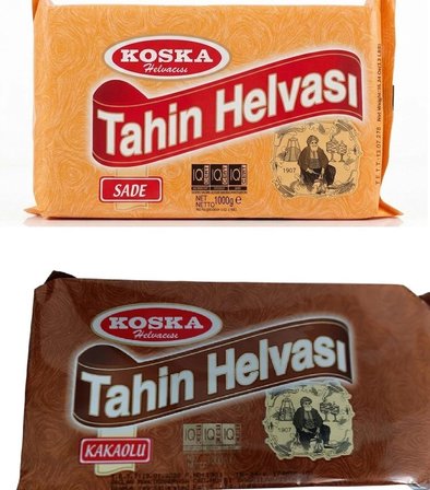 Koska Kakaolu ve Sade Helva 1000 Gr 2 Li Set