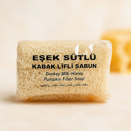 Doğal Eşek Sütlü Kabak Lifli Sabun