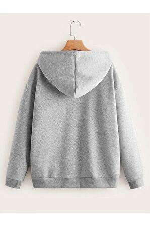 Unisex Siyah Fermuarlı Sweat Hırka