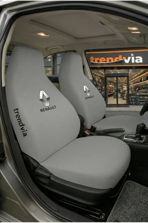 Renault (Eski) Logolu Oto Koltuk Kılıfı Ön Arka Set – Penye Universal Koltuk Koruyucu Servis Kılıfı