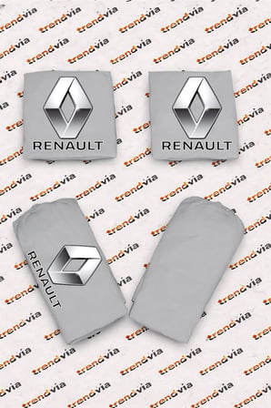Renault (Eski) Logolu Oto Koltuk Kılıfı Ön Arka Set – Penye Universal Koltuk Koruyucu Servis Kılıfı