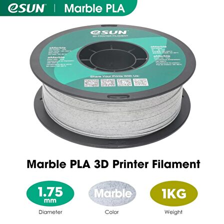 Esun Marble Pla Fi̇lament 1.75Mm Mermer Pla 1kg