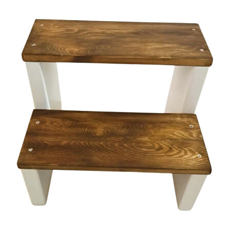 İki Basamaklı Ahşap Tabure