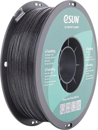 Esun eTwinkling Simli Filament 1.75 Mm Siyah