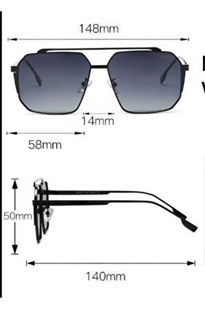 Unısex Polarize Korumalı Trend Olan Güneş Gözlüğü