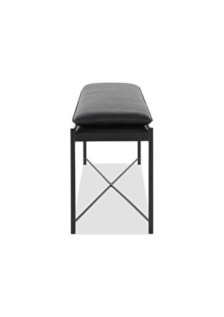 Essa Modern Deri Döşemeli Metal Ayaklı Bench