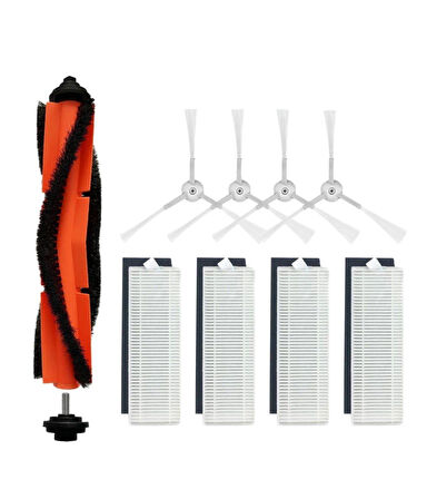 Xiaomi Essential MJSTG1 Uyumlu Yedek Mopsuz Fırça Hepa Filtre Mop Seti-9 Parça