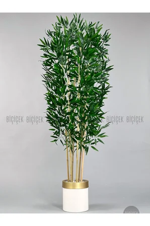 Yapay bambu ağacı 170cm metal saksıda