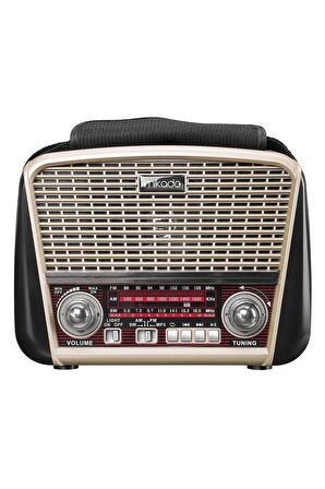 Mikado Radyo Nostalji Şarjlı Pilli Bt/usb/sd/aux/fm Fenerli Mdr-8bt