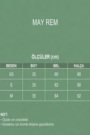 MAY REM Kadın Payet Detaylı Astarlı Mini Etek