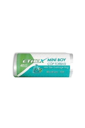 Ethex Mini Çöp Torbası 40x47 Cm 40 lı (10 Lt) Beyaz 1 Paket