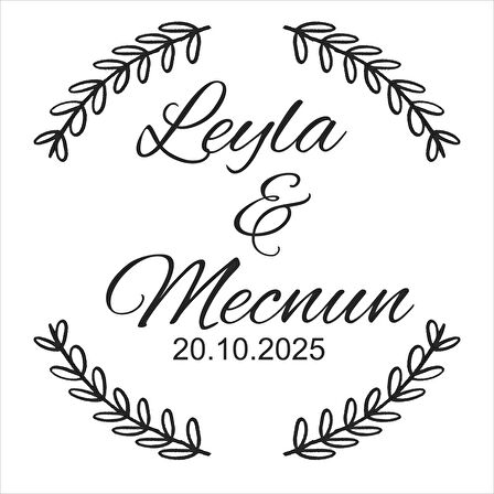 Kişiye Özel Nikah Söz Düğün Nişan Şeffaf Etiket Sticker 3,5x3,5 cm Makasla Kesilecek 140 Adet