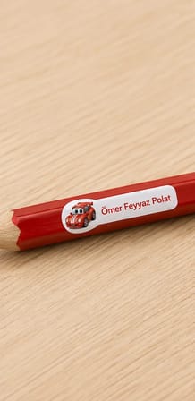 Pastel Renklerle Kişiye Özel Okul Etiketi Seti Araba Tasarımlı 252 Adet - Mat Renkli İsim Etiketi (Kalem, Suluk, Defter)