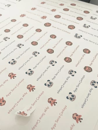 Pastel Renklerle Kişiye Özel Okul Etiketi Seti Hayvanlar Tasarımlı 252 Adet - Mat Renkli İsim Etiketi (Kalem, Suluk, Defter)