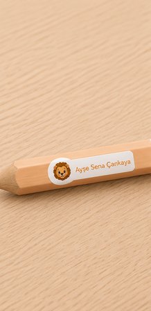 Pastel Renklerle Kişiye Özel Okul Etiketi Seti Hayvanlar Tasarımlı 252 Adet - Mat Renkli İsim Etiketi (Kalem, Suluk, Defter)