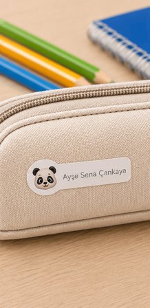 Pastel Renklerle Kişiye Özel Okul Etiketi Seti Hayvanlar Tasarımlı 252 Adet - Mat Renkli İsim Etiketi (Kalem, Suluk, Defter)