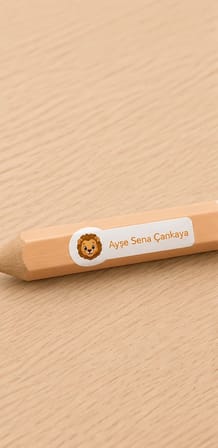 Pastel Renklerle Kişiye Özel Okul Etiketi Seti Hayvanlar Tasarımlı 252 Adet - Mat Renkli İsim Etiketi (Kalem, Suluk, Defter)