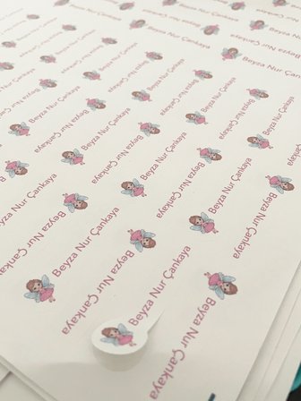 Pastel Renklerle Kişiye Özel Okul Etiketi Seti Peri Tasarımlı 252 Adet - Mat Renkli İsim Etiketi (Kalem, Suluk, Defter)