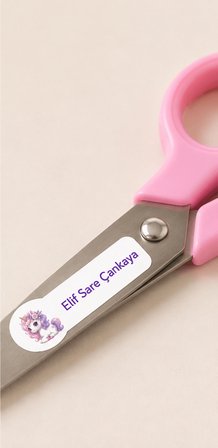 Pastel Renklerle Kişiye Özel Okul Etiketi Seti Unicorn Tasarımlı 252 Adet - Mat Renkli İsim Etiketi (Kalem, Suluk, Defter)