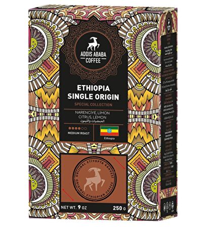 Etiyopya Single Origin 250 Gr. Öğütülmüş Espresso Kahve