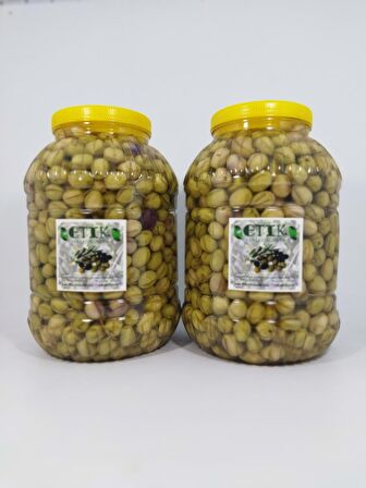 Mudanya Cinsi Yeşil Dilme Tatlanmış Zeytin 2'li Paket 5 Kg+5 Kg