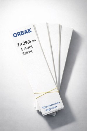 7x29,7 cm 1. Hamur Etiket Sticker – Inkjet & Lazer Yazıcı Uyumlu – 5’li Paket – Beyaz Baskı Etiketi