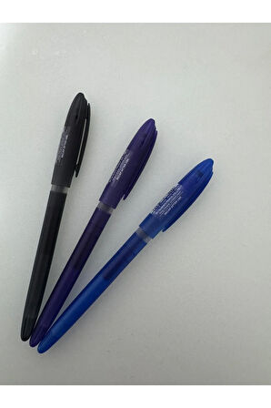 Roller Kalem Signo Gelstick Jel Bilye Uç 0.7 MM Siyah Mor Mavi (3 Adet)
