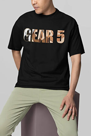 Monkey D. Luffy Nika Gear 5 Baskılı Unisex Oversize Anime Karakter Tişört