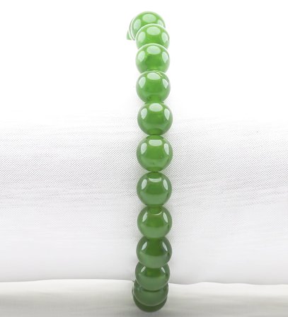 Doğal Taş Koyu Yeşim Unisex Bileklik Eub14Kysm Zihinsel Sükunet, Bereket Ve Odak