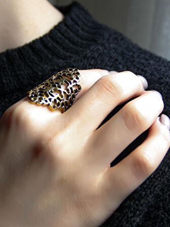 Trend Desenli Antik Ayarlanabilir Kadın Yüzük euy1263