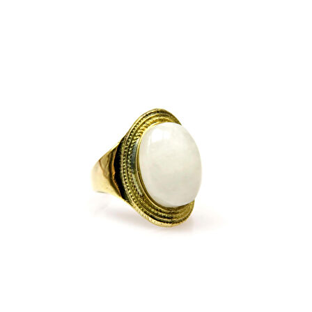 Doğal Taş Aytaşı Ayarlanabilir Kadın Yüzük