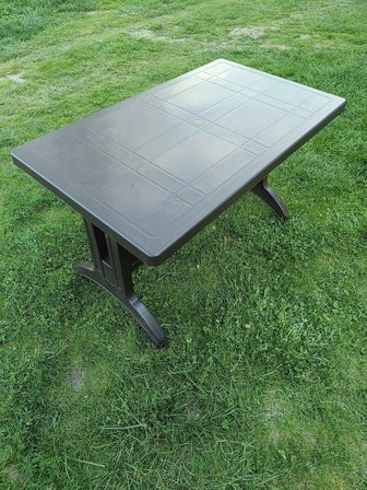 EVKO MOBİLYA Plastik 70x120 Masa, Plastik Masa, Bahçe  Balkon  Teras Masası, Kare Masa, Dış Mekan Masası