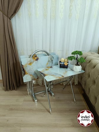 Evko Mobilya Çanta Zigon Sehpa, 4'lü Sehpa, Zigon Sehpa, Servis Sehpası, Camlı Sehpa, Katlanır Sehpa