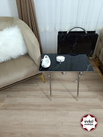 Evko Mobilya Çanta Zigon Sehpa, 4'lü Sehpa, Zigon Sehpa, Servis Sehpası, Camlı Sehpa, Katlanır Sehpa