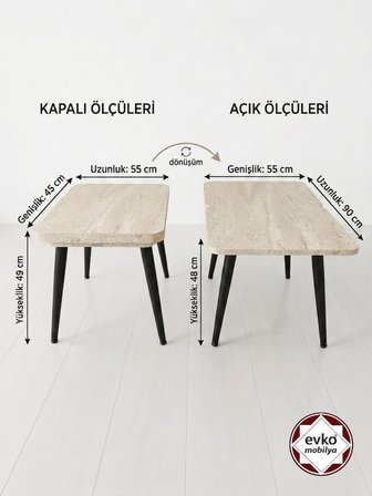 Evko Mobilya Lena Sehpa, Yan Sehpa, Zigon Sehpa, Orta Sehpa, Akıllı Sehpa, Büyüyebilen Sehpa, Ahşap Sehpa