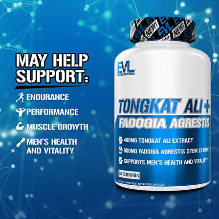 EVLution Nutrition Tongkat Ali + Fadogia Agrestis 400 mg 60 Caps