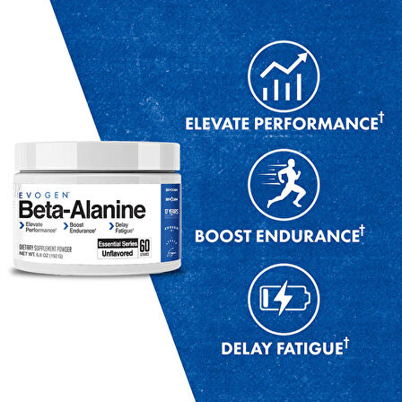 Evogen Beta Alanine Powder Performance Enhancer | Boost Endurance, Delay Fatigue 60 Servis