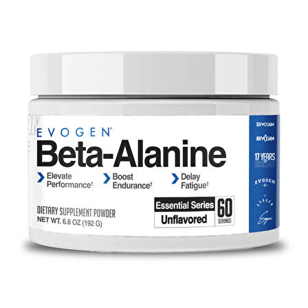 Evogen Beta Alanine Powder Performance Enhancer | Boost Endurance, Delay Fatigue 60 Servis