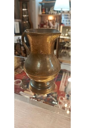 Antika Pirinç Sürahi / Dekoratif İbrik