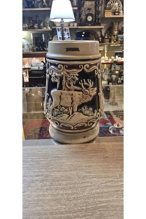 Vintage Alman Tarzı Seramik Bira Kupası