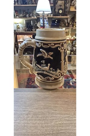 Vintage Alman Tarzı Seramik Bira Kupası