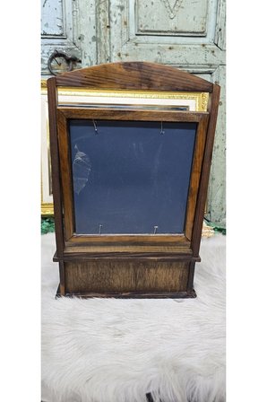 Masif Ahşap Çekmeceli Aynalı Makyaj Aynası / Takı ve Aksesuar Düzenleyici – Vintage Dekor