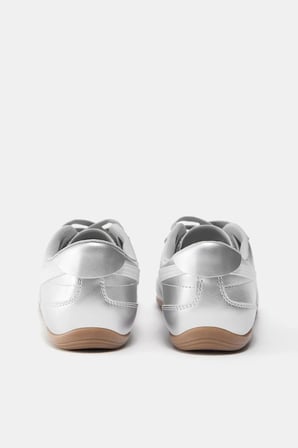 ALLBUCKS Pull & Bear Hakiki Deri Parçalı Metalik Retro Spor Ayakkabı Sneaker ABPNB00023