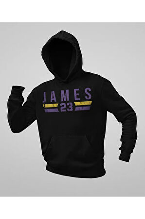 James 23 Basketbolcu Yazılı Unisex Oversize Hoodie