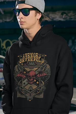 Avenged Sevenfold Baskılı Unisex Oversize Rock Metal Hoodie