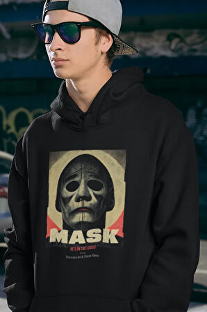 Mask He Is On The Loose ! Baskılı Unisex Oversize Hoodie