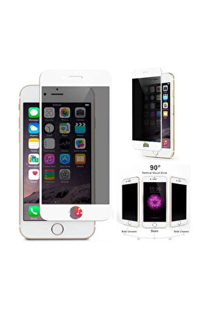 For Apple Iphone 6s Hayalet Cam Tam Kaplayan Krılmaz Nano Teknoloji Beyaz