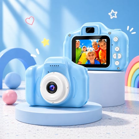 Çocuk Dijital Fotoğraf Makinesi | HD Kamera | Video Kayıt Özellikli | Eğitici ve Eğlenceli Oyuncak Kamera | Çocuklar İçin