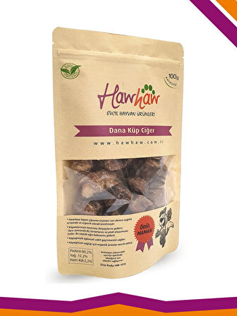 Hawhaw Dana Küp Ciğer %100 Naturel Köpek Çiğneme Ödül Maması 100 Gr.